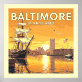  Baltimore Maryland Poster (Voorkant)