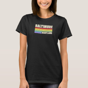 Baltimore Maryland Pride Regenboog Vlag Gay Pride T-shirt