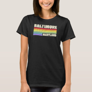 Baltimore Maryland Pride Regenboog Vlag Gay Pride T-shirt
