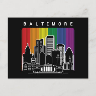 Baltimore Maryland Rainbow Flag LGBT Pride Briefkaart
