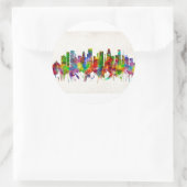 Baltimore Maryland Skyline Ronde Sticker (Tas)