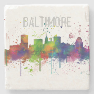 BALTIMORE MARYLAND SKYLINE STENEN ONDERZETTER