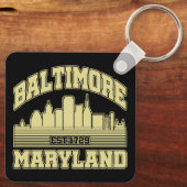 Baltimore, Maryland Sleutelhanger (Achterkant)
