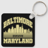 Baltimore, Maryland Sleutelhanger (Achterkant)