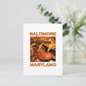 Baltimore Maryland Steamed Crabs Logo Briefkaart (Staand voorkant)
