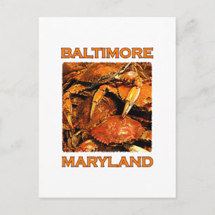 Baltimore Maryland Steamed Crabs Logo Briefkaart