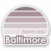 Baltimore Maryland Sticker (Voorkant)