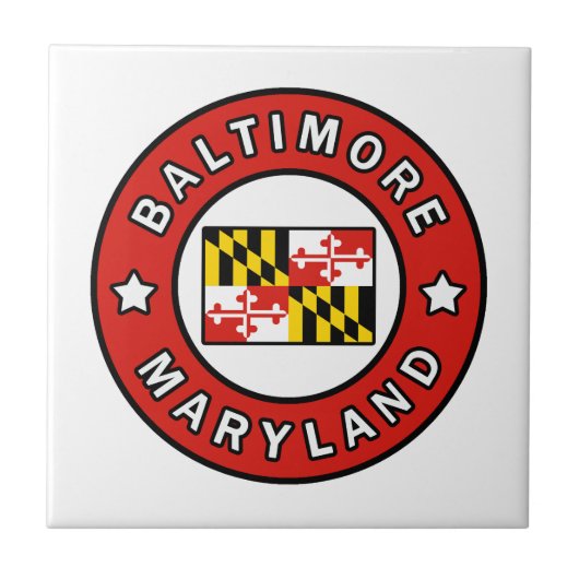 Baltimore Maryland Tegeltje (Voorkant)