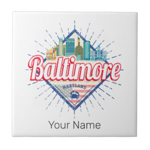 Baltimore Maryland Verenigde Staten Skyline Tegeltje