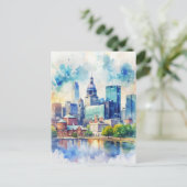 Baltimore, Maryland, Verenigde Staten Waterverf Sc Briefkaart (Staand voorkant)