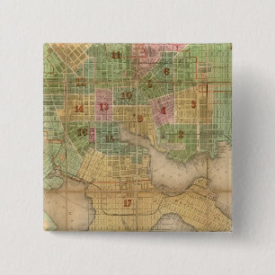 Baltimore, Maryland Vierkante Button 5,1 Cm