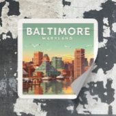 Baltimore Maryland Vierkante Sticker
