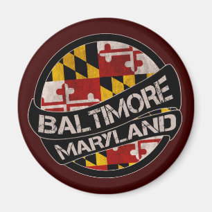 Baltimore Maryland vlag grunge magnet Magneet