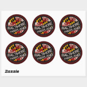 Baltimore Maryland vlag grunge stickers (Vel)