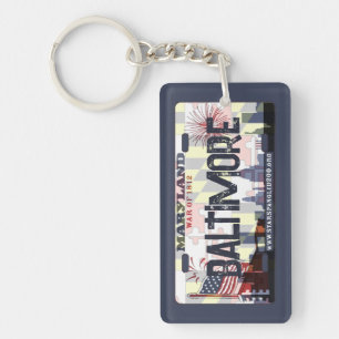 Baltimore Maryland vlag licentie bord sleutelhange Sleutelhanger