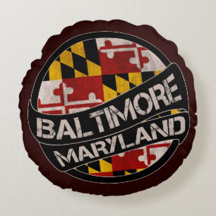 Baltimore Maryland vlaggen rond kussen