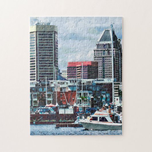 Baltimore MD - Baltimore Skyline in Charles River Legpuzzel (Verticaal)