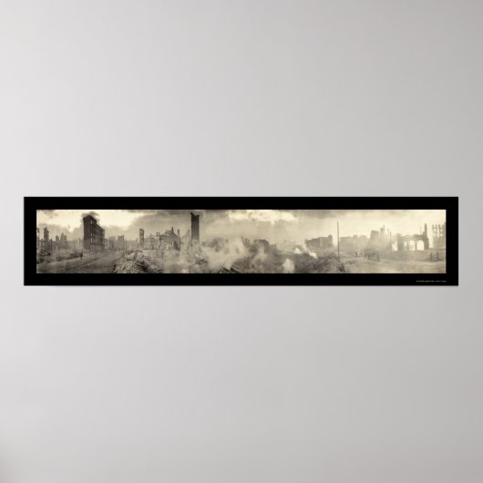 Baltimore MD Big Fire Foto 1904 Poster (Voorkant)