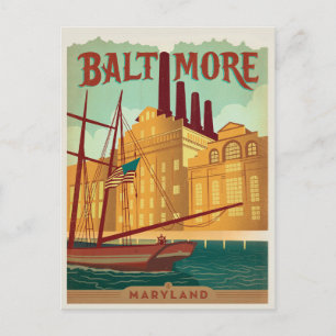 Baltimore, MD Briefkaart