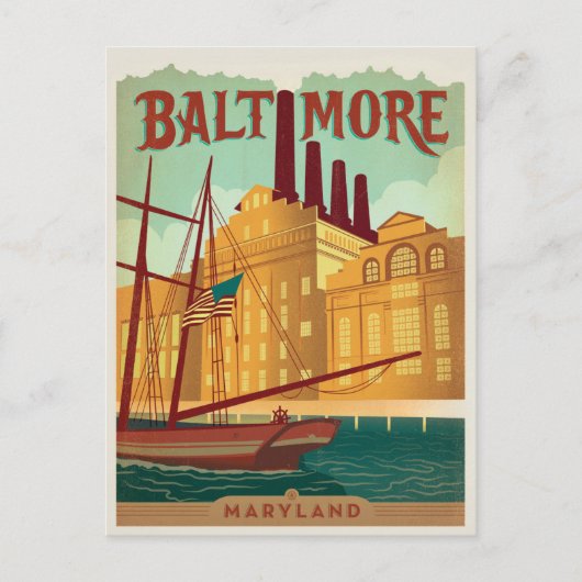 Baltimore, MD Briefkaart (Voorkant)