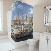 Baltimore, MD – De sleepboot Lannan c1905 Douchegordijn (In situ)
