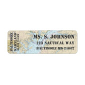 Baltimore MD Home Port Nautical Navigation Chart Etiket (Voorkant)