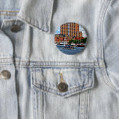 Baltimore MD - Inner Harbour Water Taxi Ronde Button 5,7 Cm (In situ)