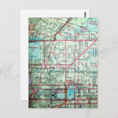 BALTIMORE, MD Map Briefkaart (Voorkant / Achterkant)