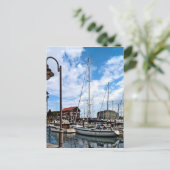 Baltimore MD - Marina Near Fells Point Briefkaart (Staand voorkant)