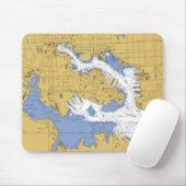 Baltimore MD Nautical Harbor Chart mousepad Muismat (Met muis)