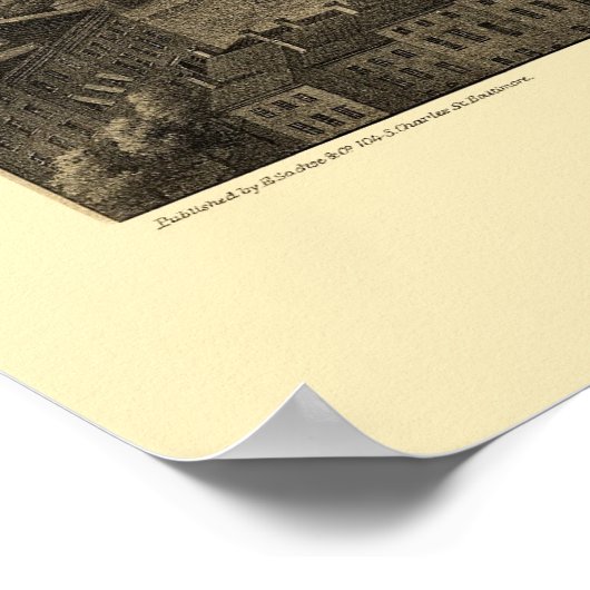 Baltimore, MD Panoramic Map - 1862 Poster (Hoek)