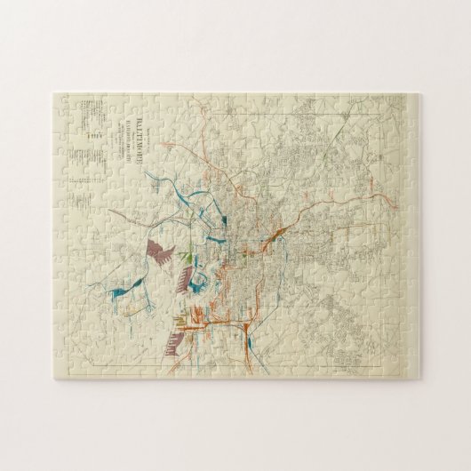  Baltimore MD Railroad Map (1922) Legpuzzel (Horizontaal)