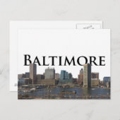 Baltimore MD Skyline met Baltimore in Sky Briefkaart (Voorkant / Achterkant)