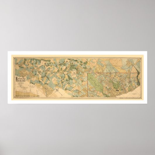 Baltimore & Ohio Railroad Map 1890 Poster (Voorkant)