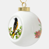 Baltimore Oriole Bird in Apple Blossom Ornament (Rechts)