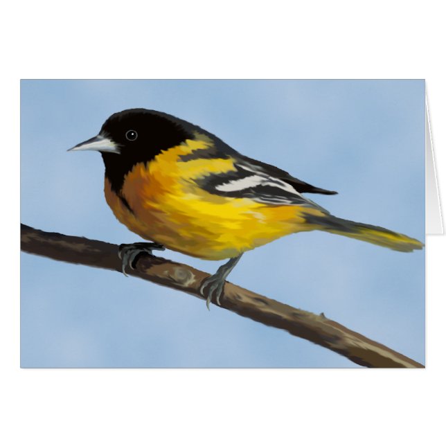Baltimore Oriole Card (Voorkant Horizontaal)
