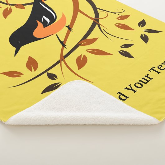 Baltimore Oriole Natuur Sherpa Blanket Deken (3/4)