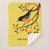 Baltimore Oriole Natuur Sherpa Blanket Deken (Voorkant)
