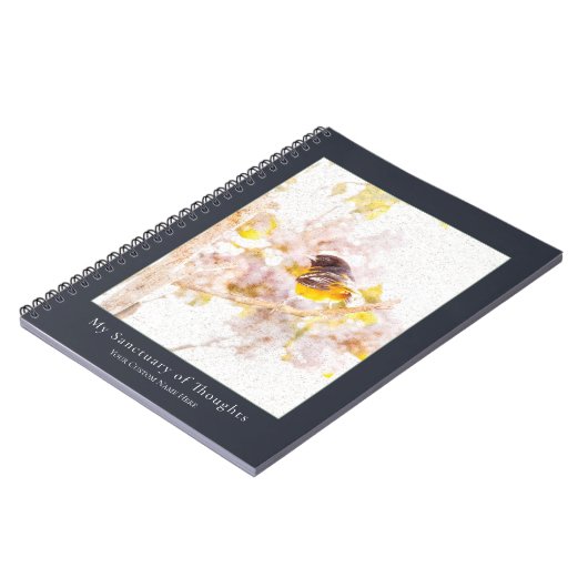 Baltimore Oriole Notebook | Nature Art Journal (Côté gauche)