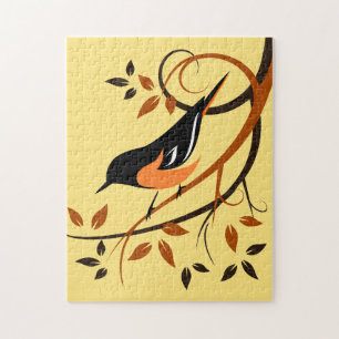 Baltimore Oriole Vogel Op Tak Legpuzzel