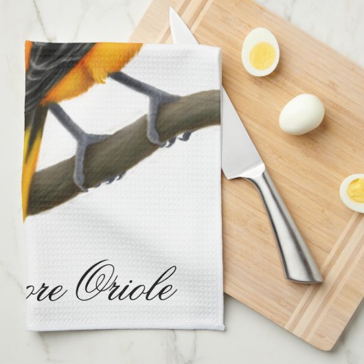Baltimore Oriole Wild Bird Kitchen Towel Theedoek (Quarter Fold)