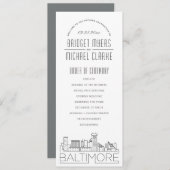Baltimore | Programme Moderne de Mariage Déco (Devant / Derrière)
