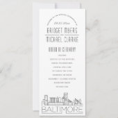 Baltimore | Programme Moderne de Mariage Déco (Devant)
