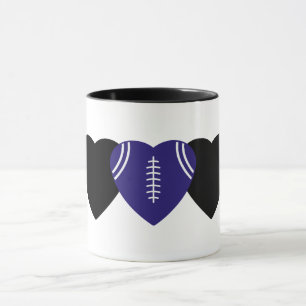 Baltimore Ravens Football Heart Design Mok