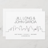 Baltimore Save the Date Kaart (Voorkant / Achterkant)