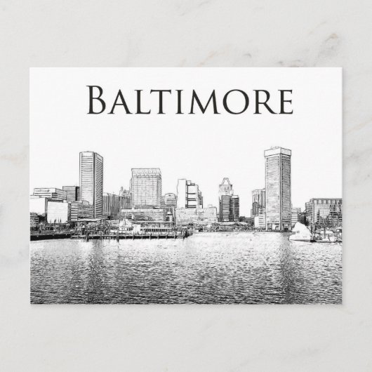 Baltimore: Scène van de binnenhaven Briefkaart (Voorkant)