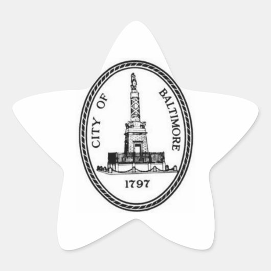 Baltimore Seal Ster Sticker (Voorkant)