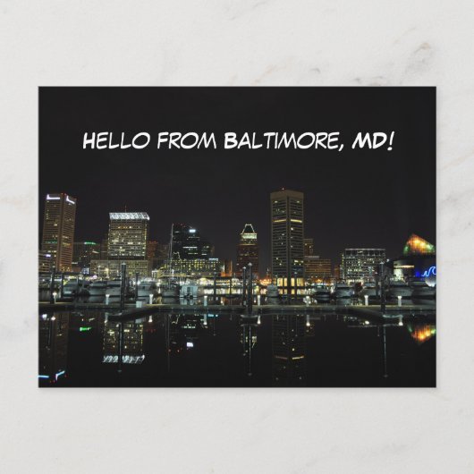 Baltimore Skyline Briefkaart (Voorkant)