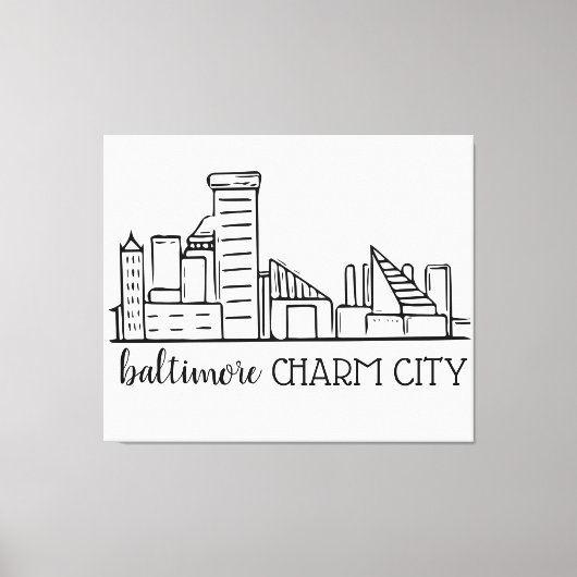 Baltimore Skyline Canvas Afdruk (Voorkant)