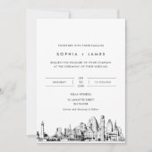 Baltimore Skyline Faire-part de mariage avec photo (Devant)